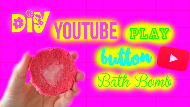 DIY Bath Bomb | Youtube Play Button | WITHOUT citric acid, cornstarch and cream of tartar