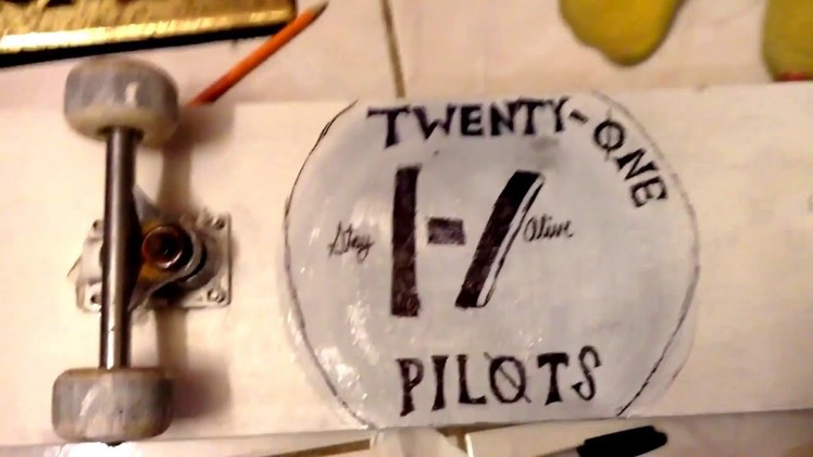 DIY twenty one pilots skateboard
