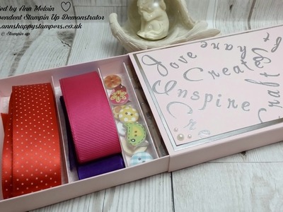 Beautiful sectioned 'Craft' box for Ribbons, Buttons etc using Brushwork Alphabet