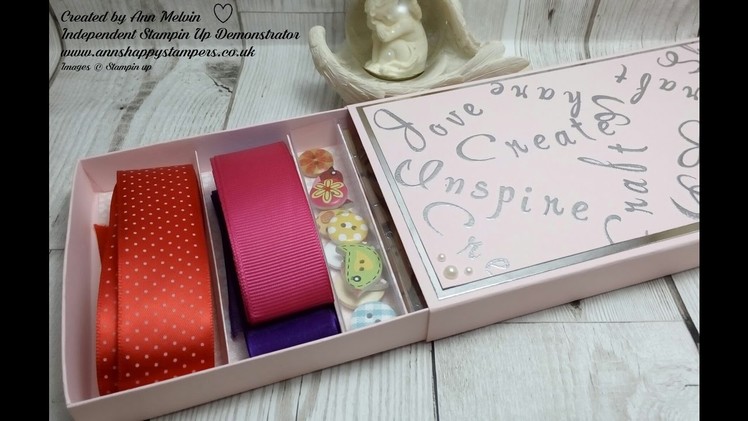 Beautiful sectioned 'Craft' box for Ribbons, Buttons etc using Brushwork Alphabet