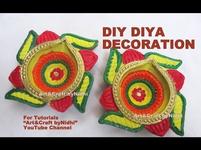 Best DIY Multicolor Diwali Diya Decoration Painting Tutorial at Home