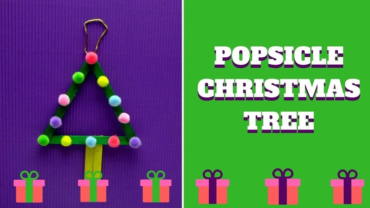 Christmas Craft - Popsicle Stick Christmas Tree - Popsicle Stick Craft