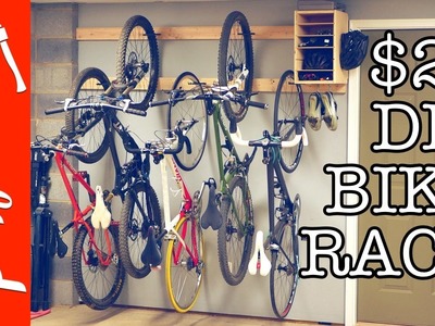 DIY Bike Rack for $20. Bike Storage Stand & Cabinet for Garage | Crafted Workshop