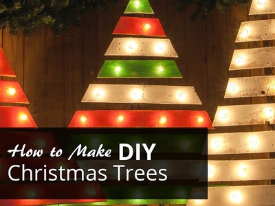 DIY Christmas Trees with Marquee Lights