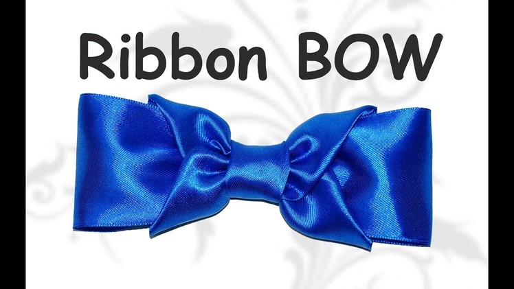 DIY crafts - How to make  ribbon bow. DIY ribbon bow.  DIY beauty and easy