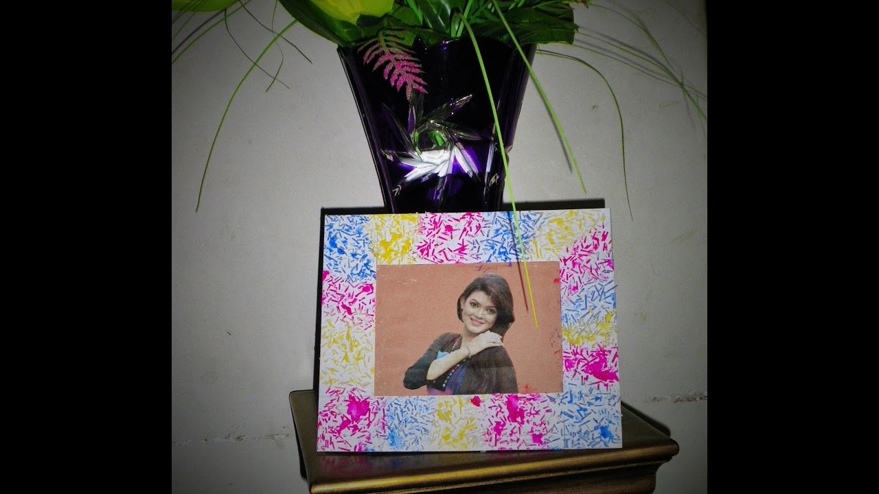 DIY EASY PHOTO FRAME(Birthday gift. valentine day gift idea) made with paper