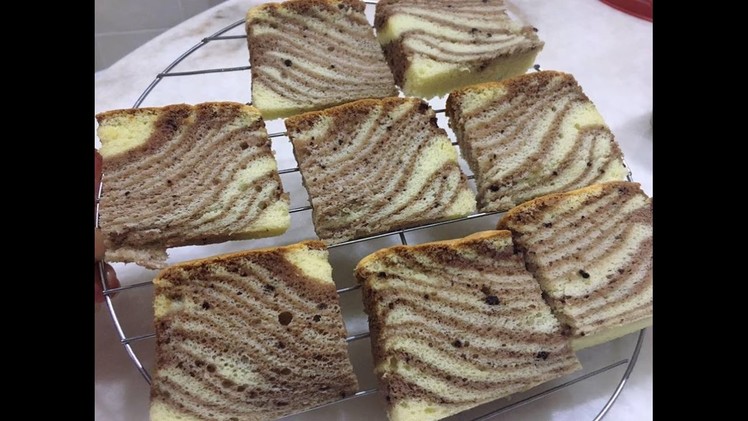 DIY Home Baking - Zebra Sponge Cake HEALTHY and EASY