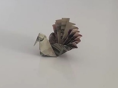 DIY How to Fold 1 Dollar Money Peacock - Easy Origami Tutorial