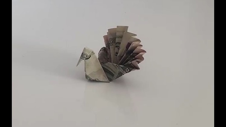 DIY How to Fold 1 Dollar Money Peacock - Easy Origami Tutorial