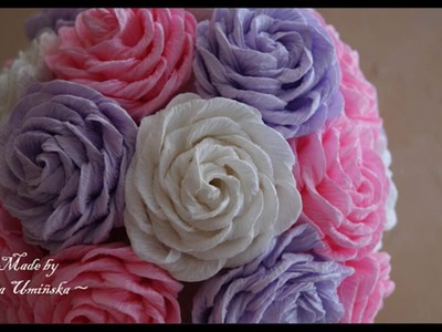 DIY How to make Crepe Paper Rose Flower || DIY How to make Crepe Paper Rose Flower + Tutorial .