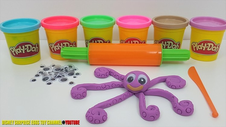 DIY How To Make Play Dough Octopus Kids Modelling Clay Creative Childrens Fun