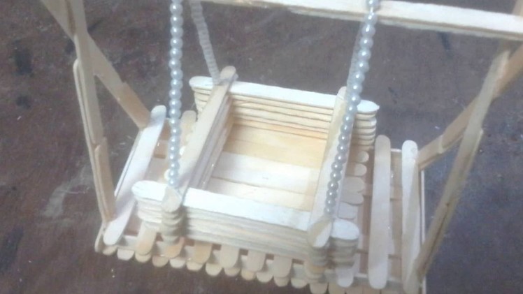 DIY: How to make toy Baby Swing with Popsicle Sticks