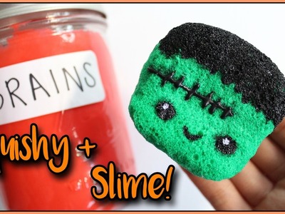 DIY Jar of Brain Slime + Frankenstein Squishy | RxchelVids