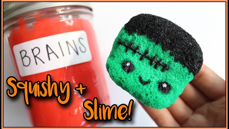 DIY Jar of Brain Slime + Frankenstein Squishy | RxchelVids
