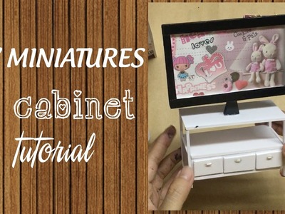 DIY Miniature TV Cabinet Tutorial | How to make a miniature TV Cabinet for your Barbie Doll