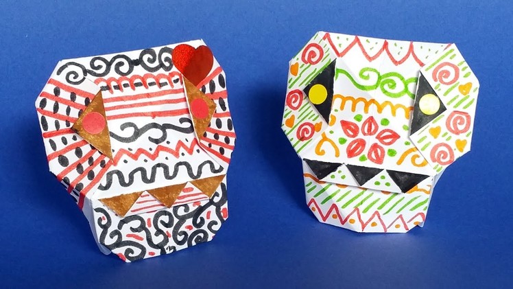 DIY Paper Calavera - Skull Origami Tutorial 