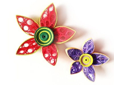 DIY Paper Quilled Flower For Decoration | Paper Quilling Art