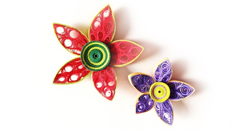 DIY Paper Quilled Flower For Decoration | Paper Quilling Art