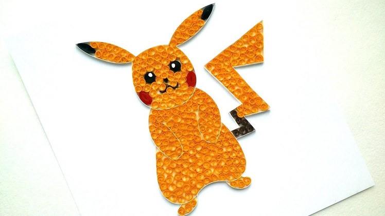 DIY Paper Quilling  Pokemon Pikachu - Cute Paper Pokemon Tutorial - Quilling Wall Decor