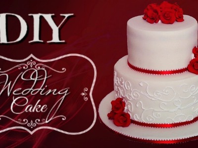 DIY RED ROSE WEDDING CAKE || Janie's Sweets