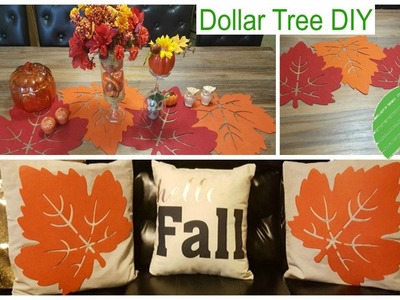 DOLLAR TREE FALL DIY | Pillow Covers & Table Runner Home Decor