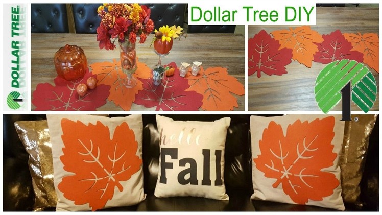 DOLLAR TREE FALL DIY | Pillow Covers & Table Runner Home Decor