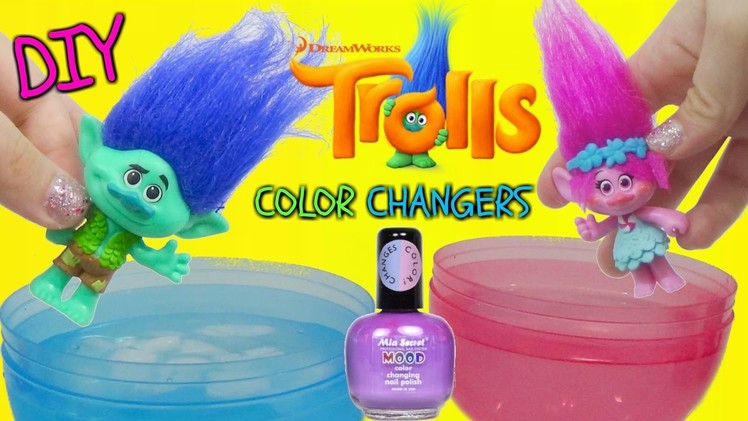 DREAMWOKS TROLLS MOVIE 2016 Color Changing NAIL POLISH DIY Toys