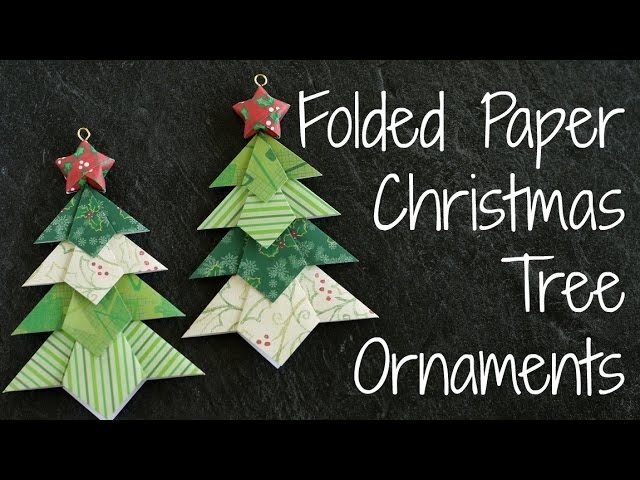 Folded Paper Christmas Tree Ornaments!! DIY Origami Ornament
