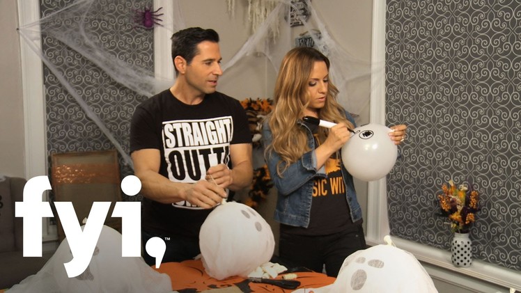 Frank and Sherry's Ghost Balloons Halloween Decoration DIY | Downtown Shabby | FYI