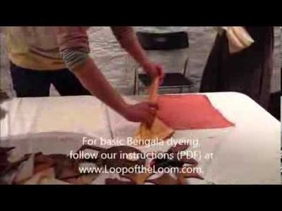 How to Bengala Dye: Itajime Shibori 2