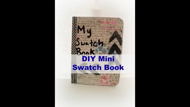 How to make a mini swatch book for art supples. DIY Dollar Store Swatch book