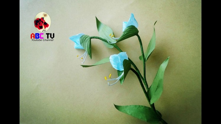 How To Make  Commelina Flower From Twisted Paper Rope - Craft Tutorial