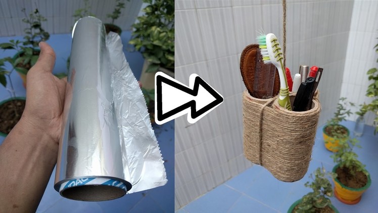 How to Make hanging pen stand - tooth brush holder | DIY hacks