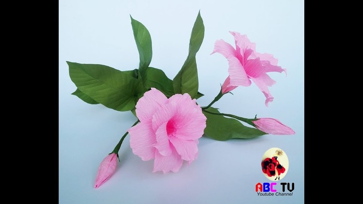 How To Make Mandevilla Double Flowers From Crepe Paper - Craft Tutorial