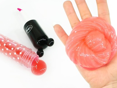 How to make Mickey Mouse Pink Tint Slime DIY - Saline Solution Slime
