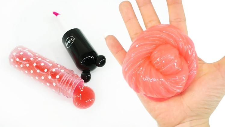 How to make Mickey Mouse Pink Tint Slime DIY - Saline Solution Slime