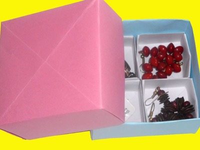 How to make Paper jewellery Box. Paper craft. Paper Box. Origami Paper work for beginners