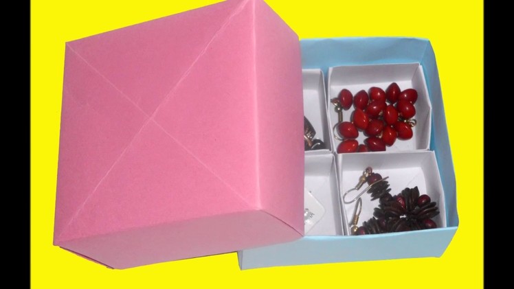 How to make Paper jewellery Box. Paper craft. Paper Box. Origami Paper work for beginners