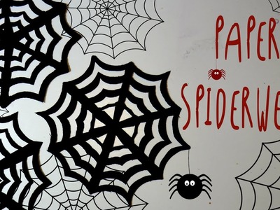 How to make PAPER SPIDERWEBS DIY for Halloween Party * by ART Tv