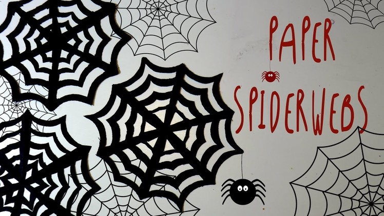 How to make PAPER SPIDERWEBS DIY for Halloween Party * by ART Tv