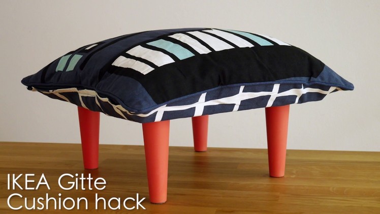 Legheads IKEA hack - Gitte DIY Kids cushion stools with furniture legs