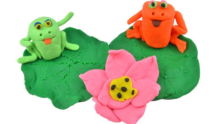 Play Doh Stop Motion DIY How To Make Frogs For Kids With Play Dough