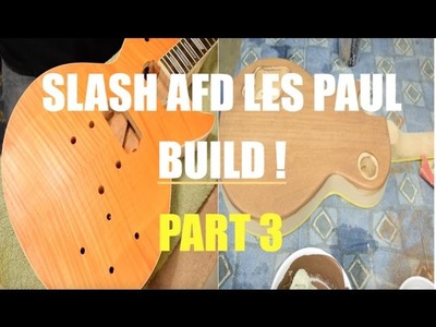Slash AFD DIY Les Paul Kit - (Part 3: Headstock Veneer.Grain Filling)