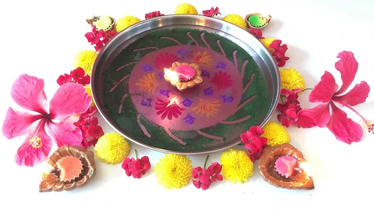 Tutorial to make "Under water Rangoli" for Diwali - DIY | Handmade 