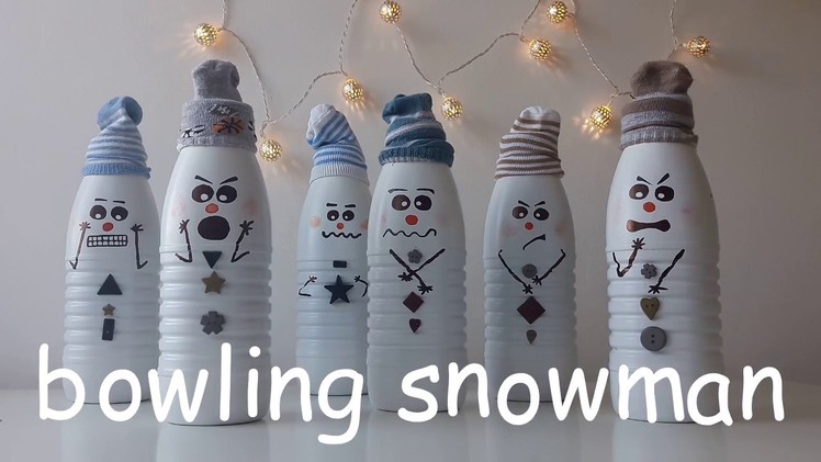 Bowling snowman - diy kids game