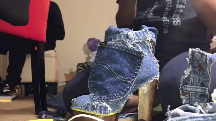 D.I.Y. Denim Booties. Thigh High Boots?