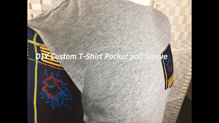 DIY African Print Pocket Tee, Tribal Print shirt for Mens