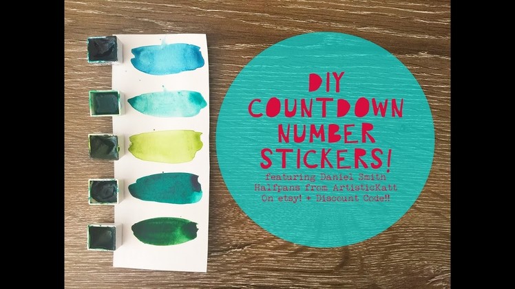DIY Christmas Countdown Numbers ft Daniel Smith Watercolours
