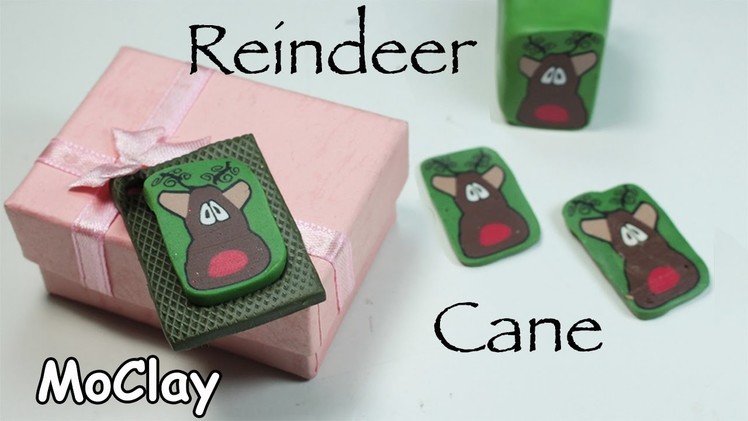 Diy Christmas crafts - Reindeer polymer clay cane tutorial