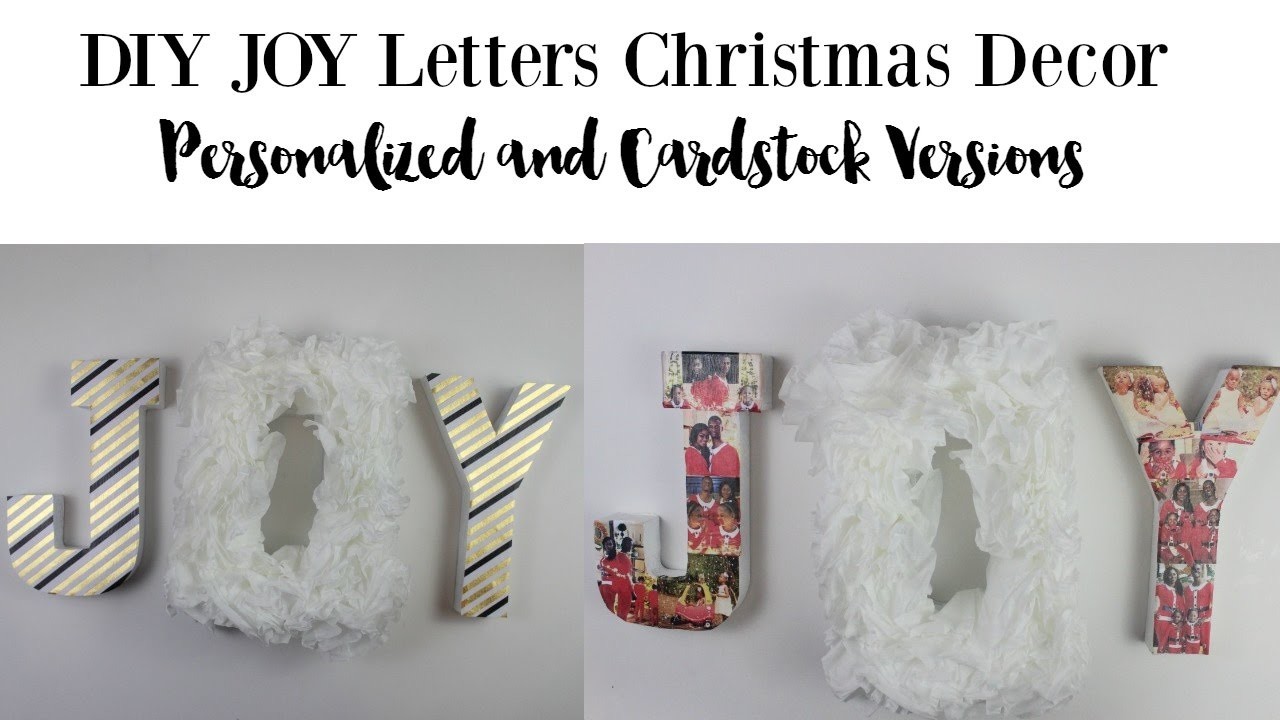 DIY Christmas Decor:  Personalized JOY letters by Home Made Luxe Subscription Box